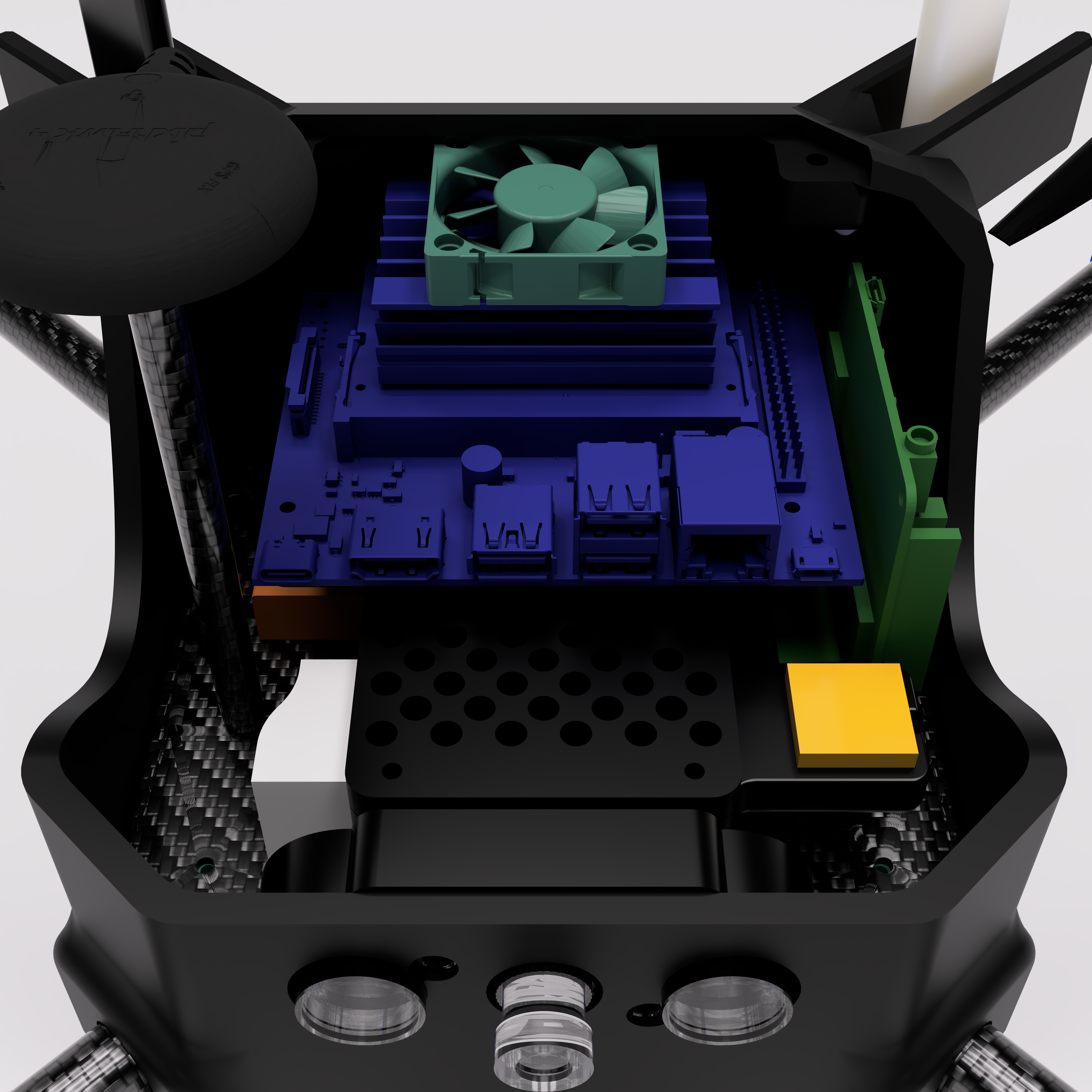 Render of the Cicada's internals from the third revision